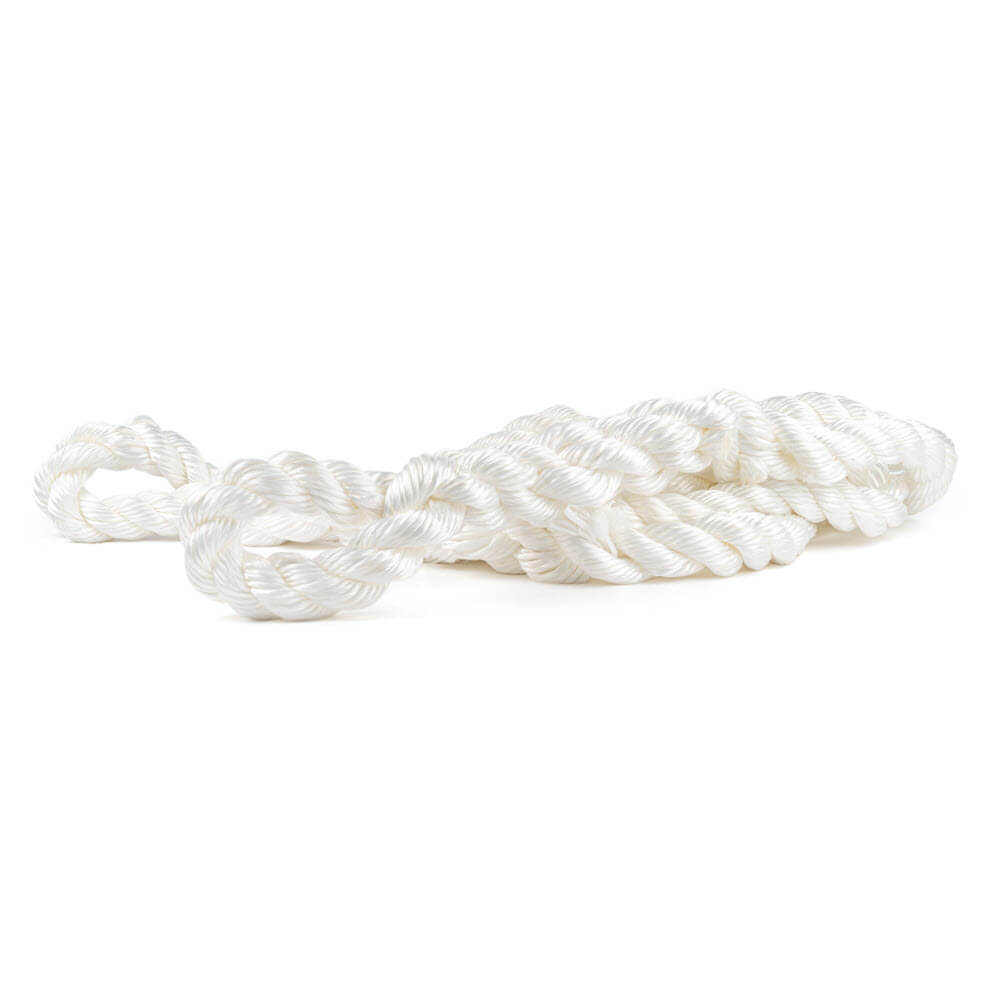 32 mm kinetic White rope on a white background
