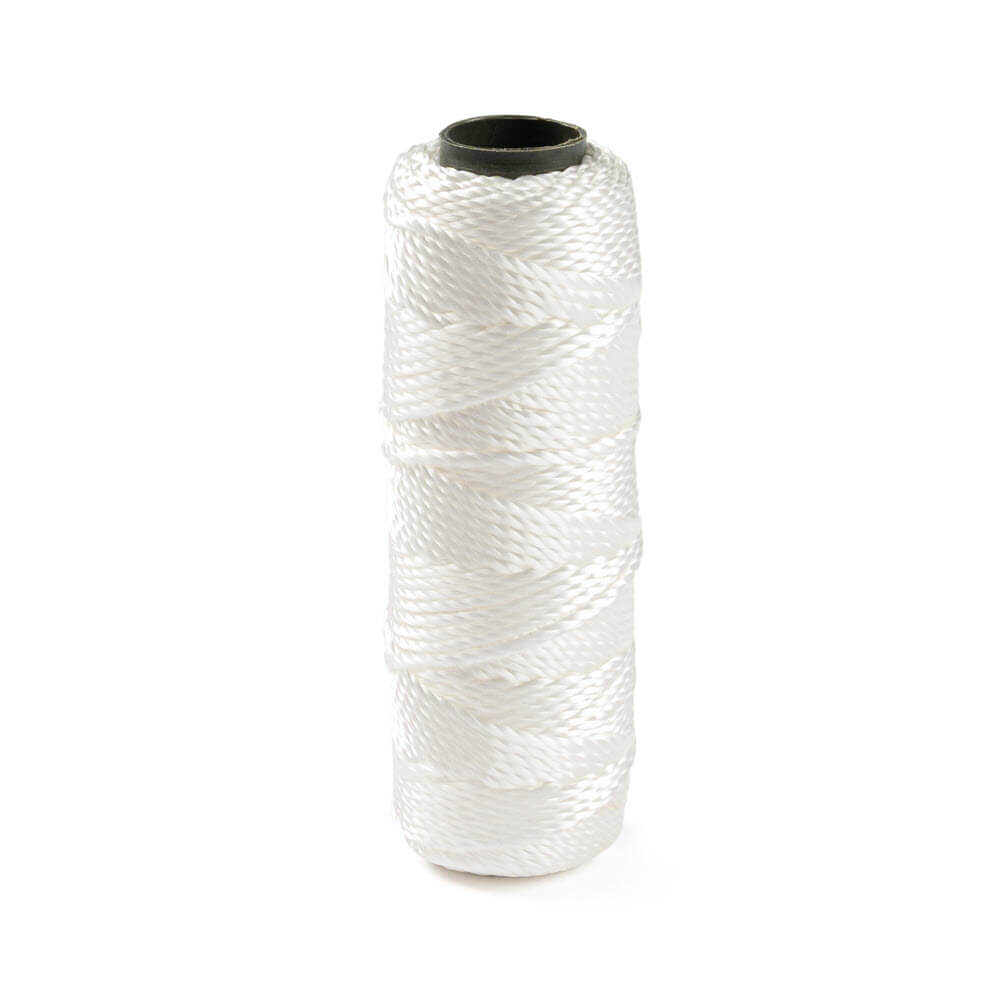 White polyester blinds cord - 1.2 mm - spool 50 meters