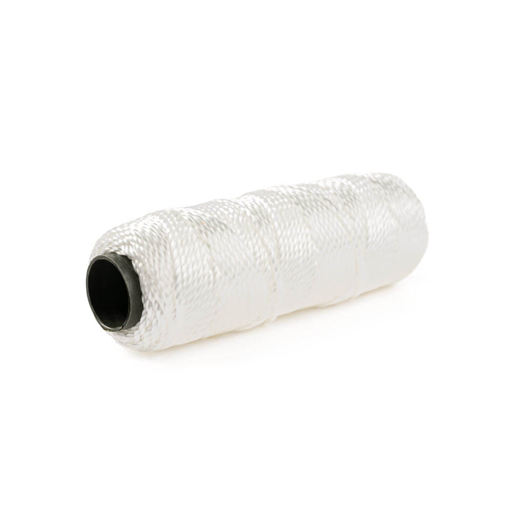 White polyester blinds cord - 1.2 mm - spool 50 meters
