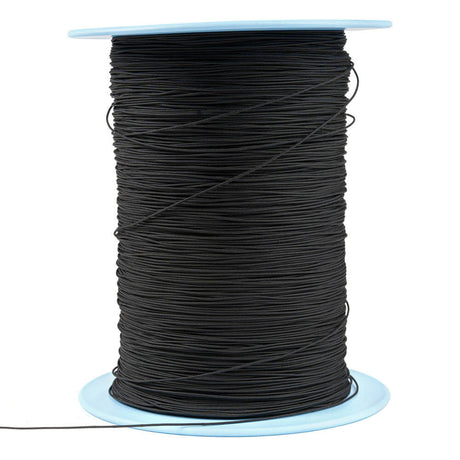 Dyneema cord thin 0.8 mm black with polyester sleeve