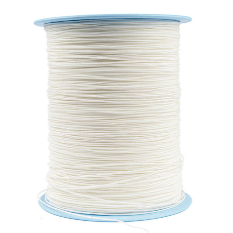 Dyneema cord thin 0.9 mm white with polyester sleeve 