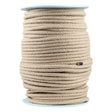 Light blue Spool of hemp rope on a white background