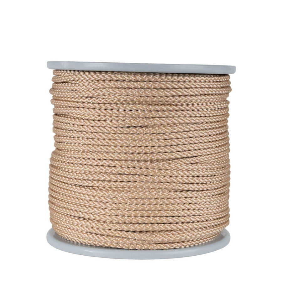 Reel of beige 4 mm coloured cord for packing and bundling
