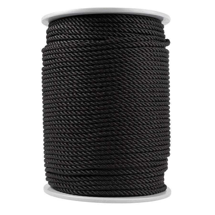 Black twisted PPMF rope for mooring lines and fender lines
