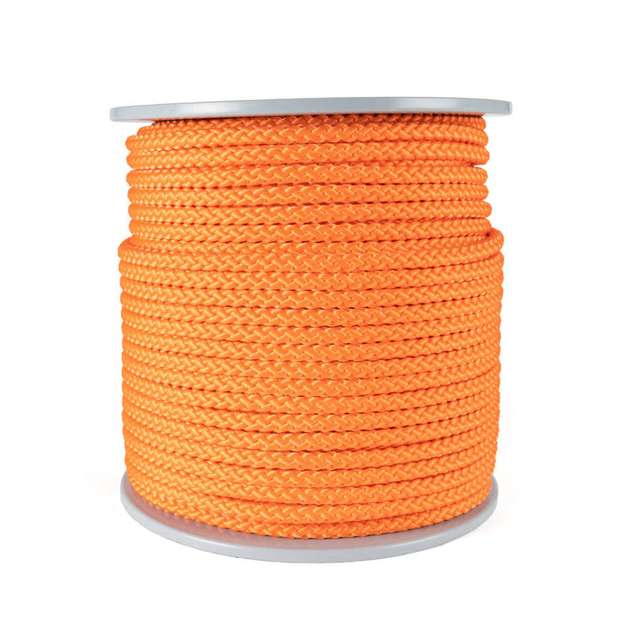 Reel of orange 8 mm coloured cord for cordoning off and marking