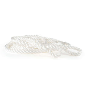 A coiled white kinetic towing rope with a diameter of 14 mm.
