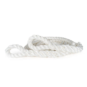 24 mm kinetic White rope on a white background