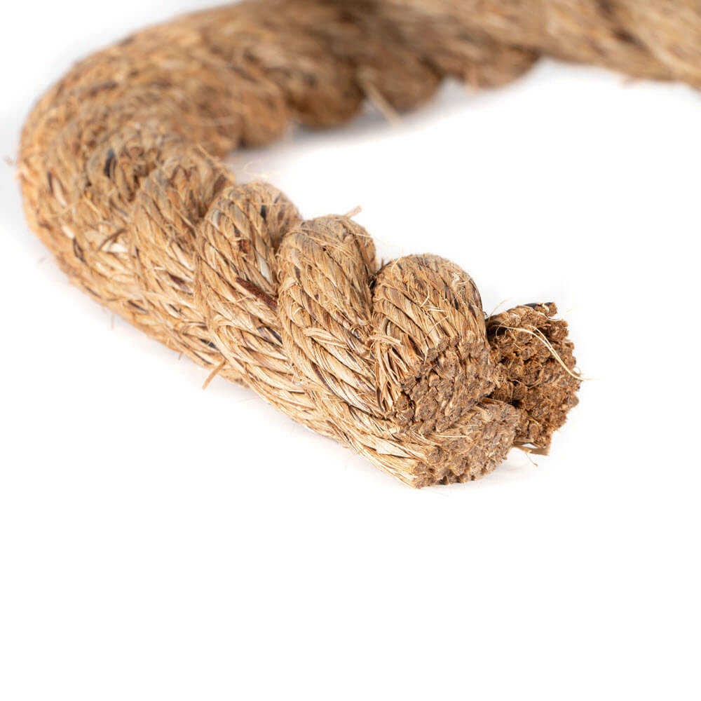 Manila grade 1 stair railing rope. 36 mm thick. NOTE: Measures 42 mm t ...